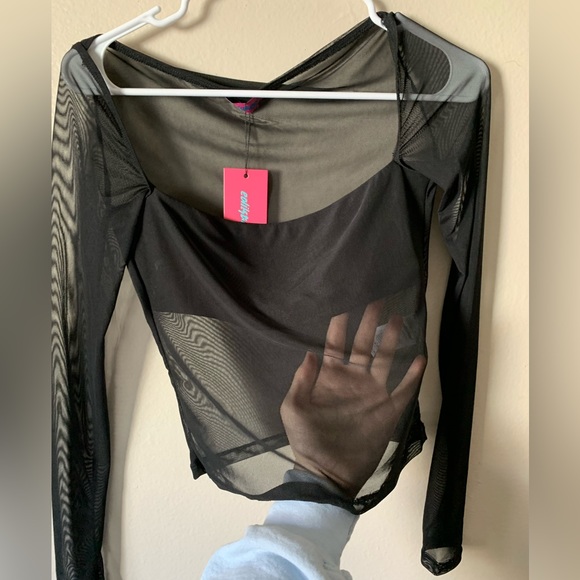 Brand new Edikted Sheer black long sleeve - Picture 4 of 5
